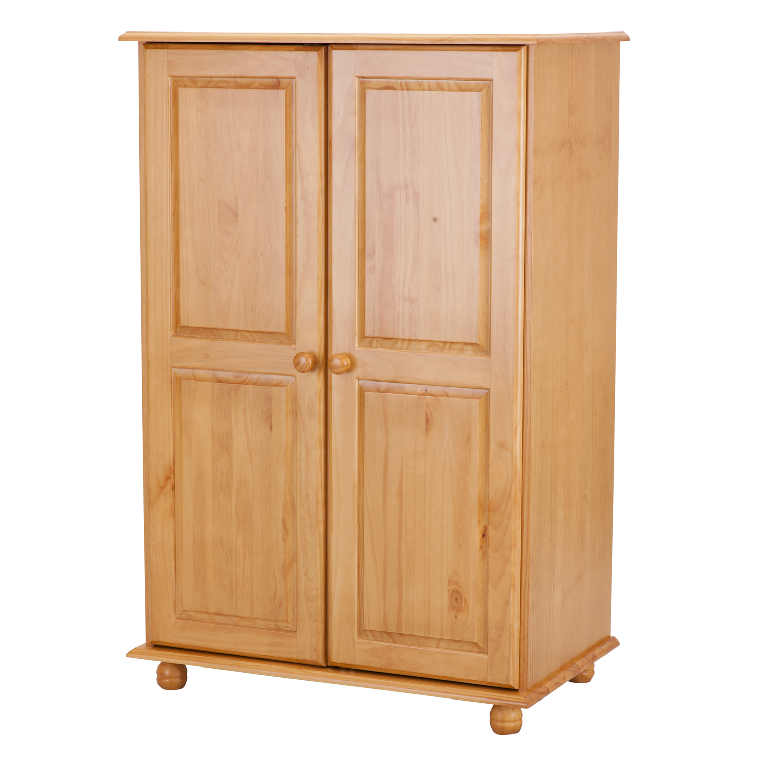 Small Wardrobe Pine Bedroom Short Wardrobe Storage Hanging Rail eBay